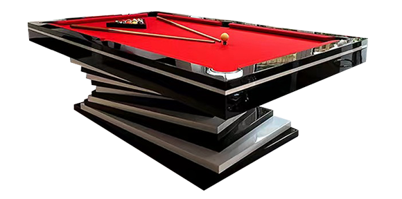 A simple luxury billiard table with solid wood legs and stone slabs against the billiard table BC-04