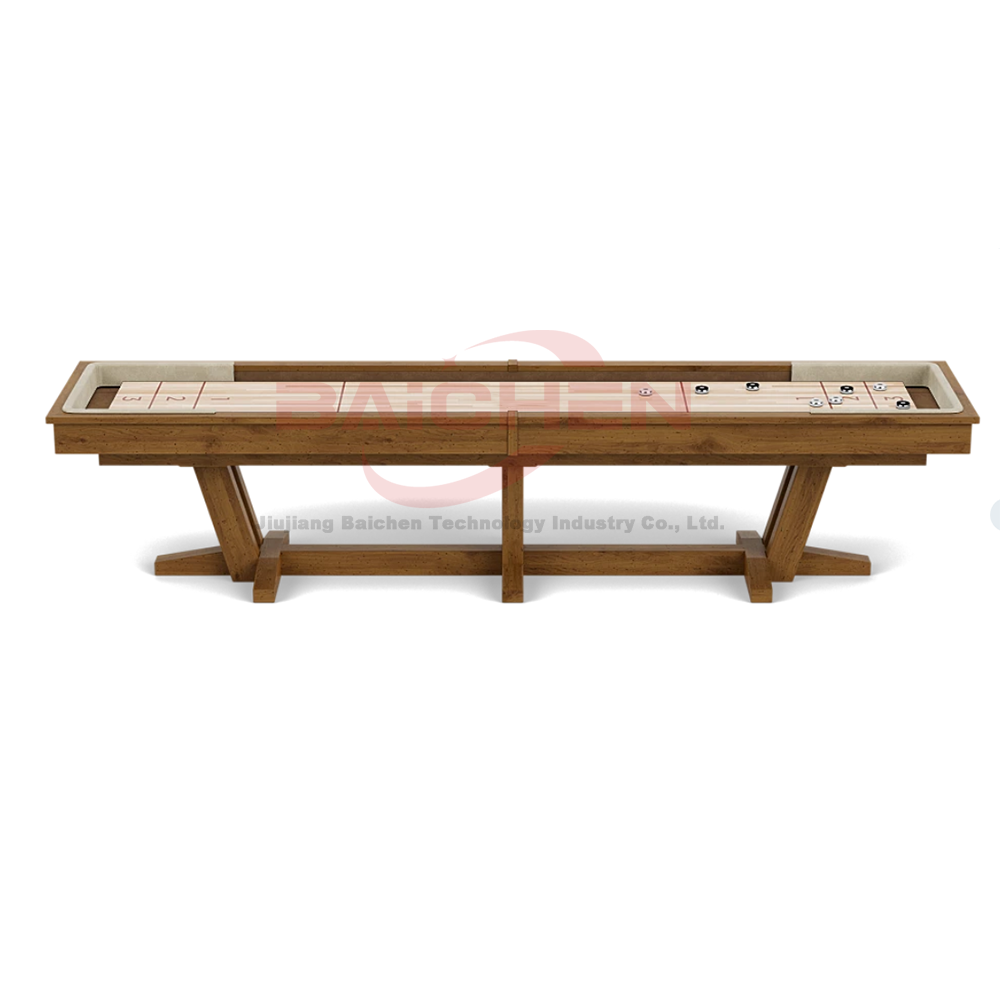 High-Quality 12FT Wooden Shuffleboard Table with Accessories for Sale BCS-01