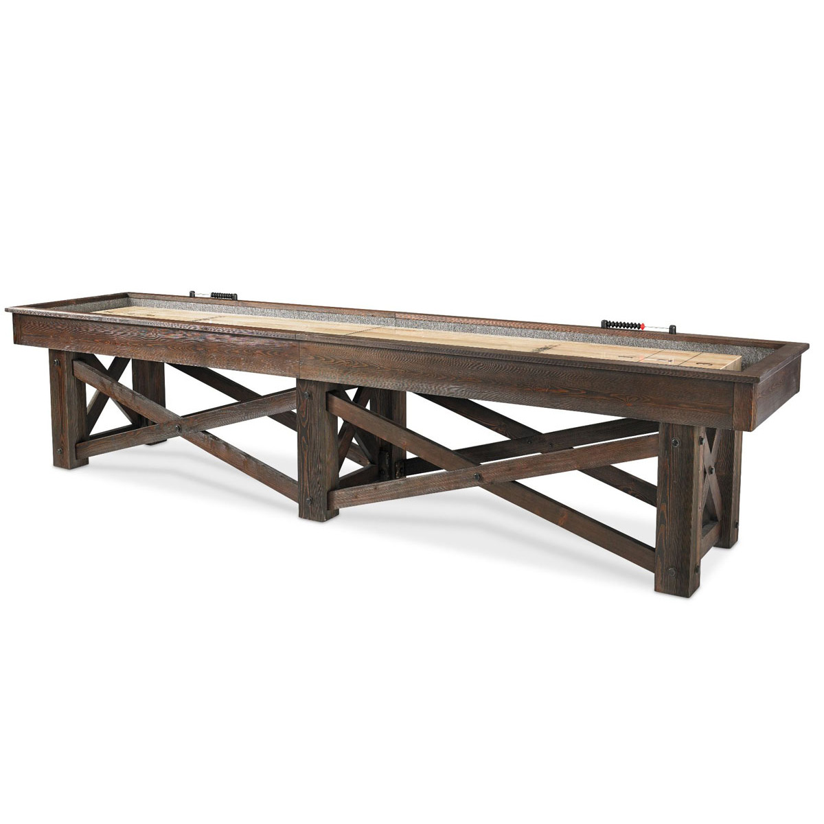 Luxury Glass Top Shuffleboard Table with LED Lighting - Premium Edition	 BCS-13